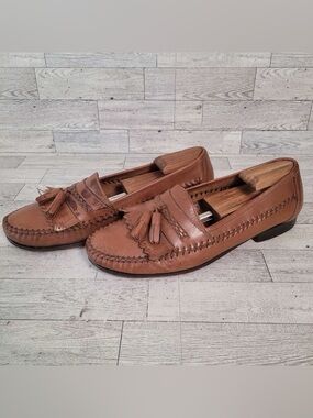 Men's G.H.Bass Weejuns Brown Leather Penny Tassel Loafers Shoes Size 11